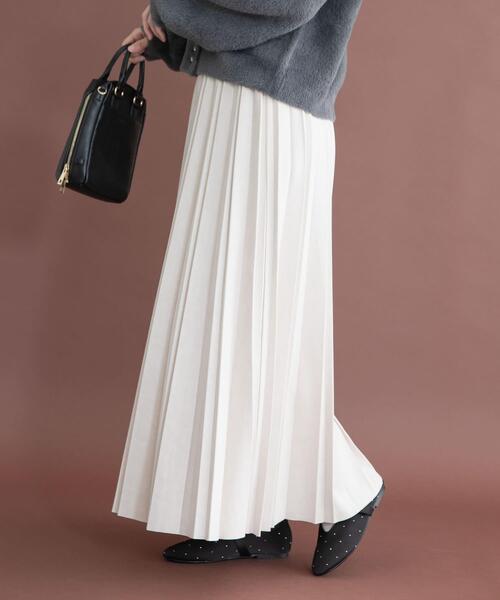 ITEMS URBANRESEARCH(アイテムズ アーバンリサーチ)の「フェイクスエードプリーツスカート(スカート・レディース・ブラック/ライトベージュ/モカ・FREE)」の3枚目の写真