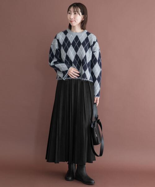 ITEMS URBANRESEARCH(アイテムズ アーバンリサーチ)の「フェイクスエードプリーツスカート(スカート・レディース・ブラック/ライトベージュ/モカ・FREE)」の20枚目の写真