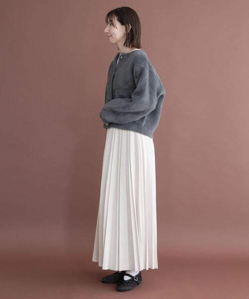 ITEMS URBANRESEARCH(アイテムズ アーバンリサーチ)の「フェイクスエードプリーツスカート(スカート・レディース・ブラック/ライトベージュ/モカ・FREE)」の11枚目の写真