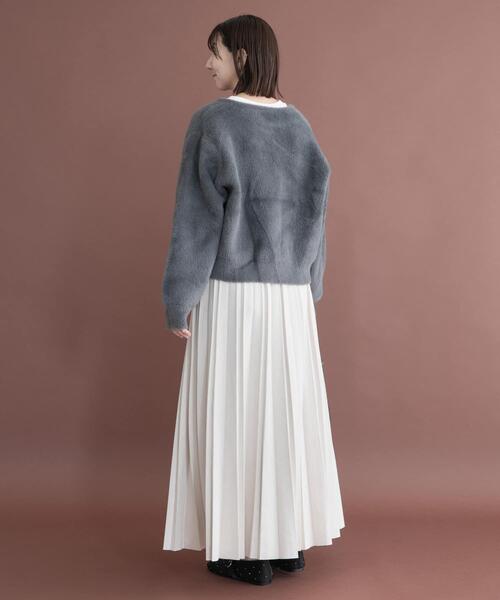 ITEMS URBANRESEARCH(アイテムズ アーバンリサーチ)の「フェイクスエードプリーツスカート(スカート・レディース・ブラック/ライトベージュ/モカ・FREE)」の12枚目の写真