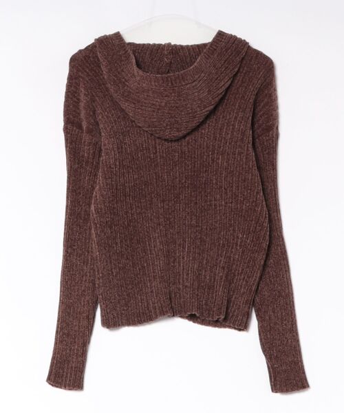 Knuth Marf(クヌースマーフ)の「Knuth Marf rib hoodie boucle knit(ニット/セーター・レディース・ブラウン・FREE)」の2枚目の写真