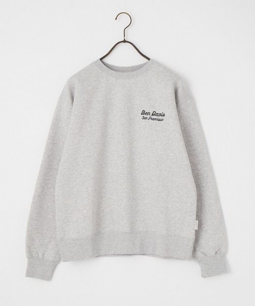 BEN DAVIS（ベンデイビス）の「【WEB限定】[BEN DAVIS/ベンデイビス] LABELS バックプリント 裏起毛クルーネックスウェット（スウェット・レディース・ブラック/グレー・M/L/XL）」の4枚目の写真