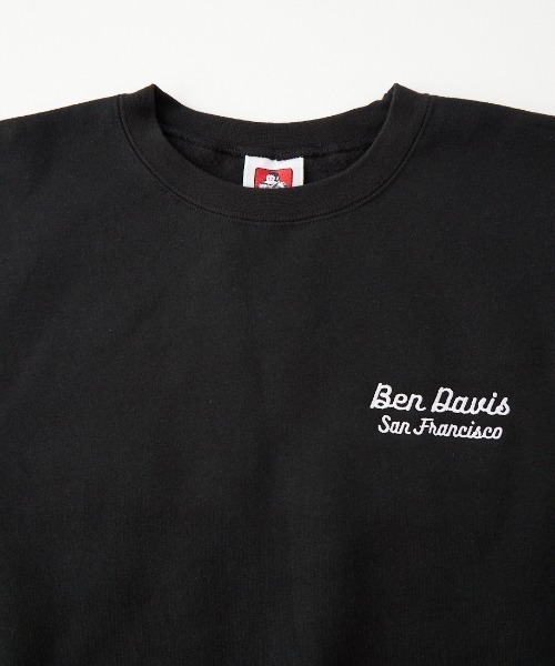 BEN DAVIS（ベンデイビス）の「【WEB限定】[BEN DAVIS/ベンデイビス] LABELS バックプリント 裏起毛クルーネックスウェット（スウェット・レディース・ブラック/グレー・M/L/XL）」の6枚目の写真
