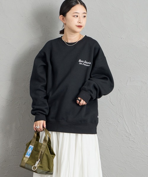 【WEB限定】LABELS 後背印花 內刷毛圓領衛衣