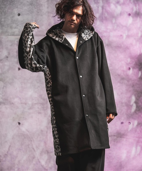 GLIMCLAP(グリムクラップ)の「mj11989-Wool-Blend Flannel × Leopard Side-Panel Hoodie Coat フーディーコート(212-050-gla-cg)(その他アウター・メンズ・グレイッシュベージュ/チャコールグレー/ブラック/ブラウン・L/M/S)」の21枚目の写真