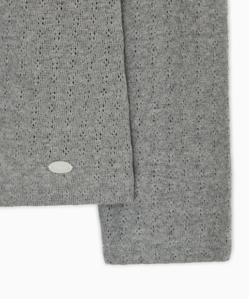 OHESHIO(オヘシオ)の「PUNCHING SQUARE BUTTON KNIT LONG SLEEVE, GRAY(Tシャツ/カットソー・レディース・その他・FREE)」の10枚目の写真