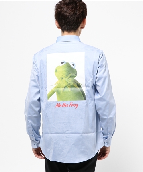 JACKSON MATISSE（ジャクソンマティス）の「JACKSON MATISSE/ジャクソンマティス KERMIT Print Shirts（シャツ/ブラウス・メンズ・ホワイト/ブルー/ピンク・M/S/L）」の5枚目の写真