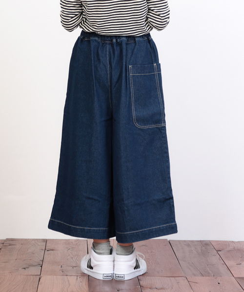 CUBE SUGAR(キューブシュガー)の「ワイドタックイージーデニムパンツ(デニムパンツ・レディース・ネイビー/ブルー・M/L)」の14枚目の写真