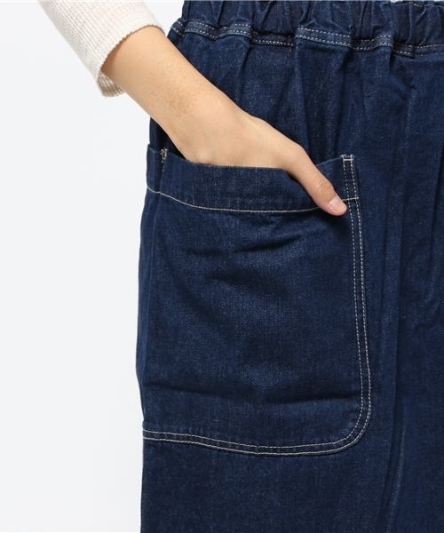 CUBE SUGAR(キューブシュガー)の「ワイドタックイージーデニムパンツ(デニムパンツ・レディース・ネイビー/ブルー・M/L)」の8枚目の写真