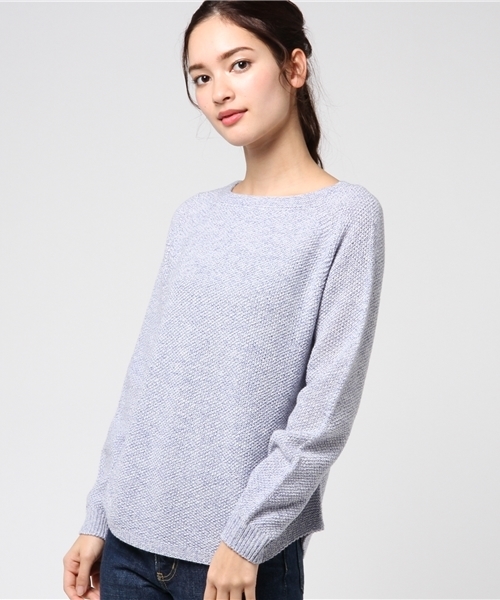 22 OCTOBRE（ヴァンドゥ－オクトーブル）の「カーブヘムホールガーメント（ニット/セーター・レディース・イエロー/ブルー系その他/ブルー・2）」の11枚目の写真