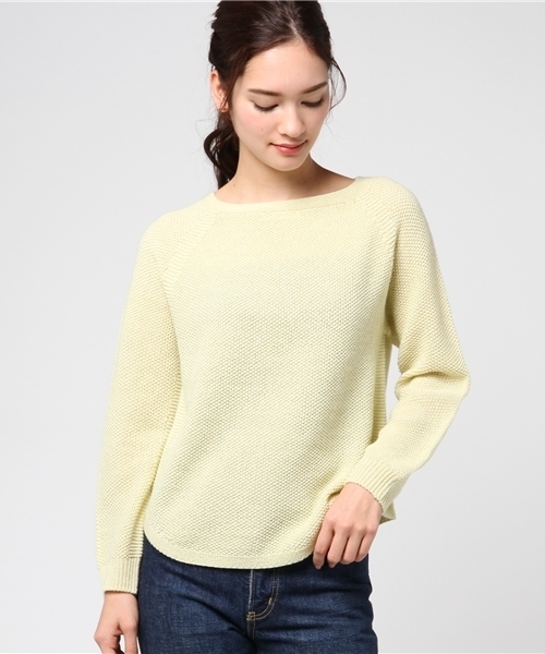 22 OCTOBRE（ヴァンドゥ－オクトーブル）の「カーブヘムホールガーメント（ニット/セーター・レディース・イエロー/ブルー系その他/ブルー・2）」の3枚目の写真