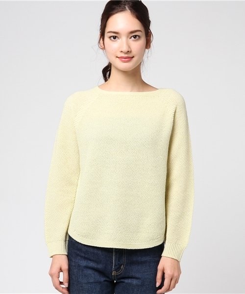 22 OCTOBRE（ヴァンドゥ－オクトーブル）の「カーブヘムホールガーメント（ニット/セーター・レディース・イエロー/ブルー系その他/ブルー・2）」の4枚目の写真