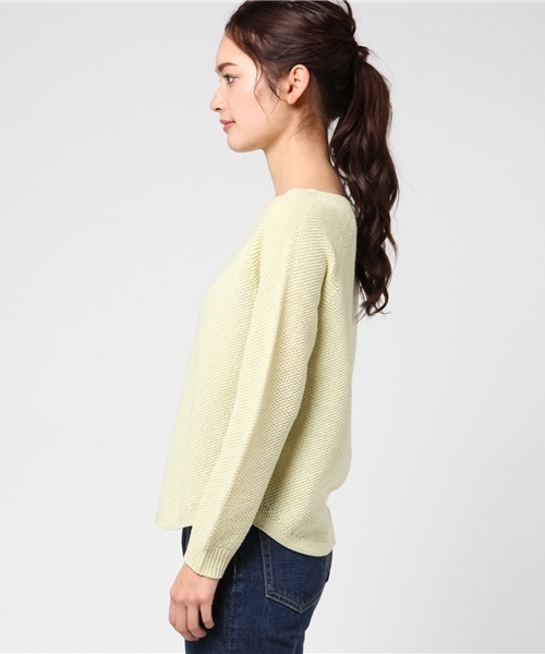 22 OCTOBRE（ヴァンドゥ－オクトーブル）の「カーブヘムホールガーメント（ニット/セーター・レディース・イエロー/ブルー系その他/ブルー・2）」の5枚目の写真