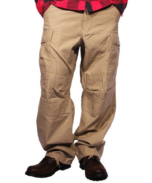 8(eight)(エイト)の「BDU カーゴ ワイドパンツ (カーゴパンツ・メンズ・ベージュ/ネイビー/カモフラージュ/ブラック/オリーブ・LARGE/SMALL/X-LARGE/MEDIUM)」の2枚目の写真