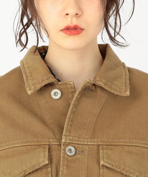 Another Edition（アナザーエディション）の「ショートブルゾン（デニムジャケット・レディース・ベージュ/コバルトブルー・MEDIUM/SMALL）」の20枚目の写真