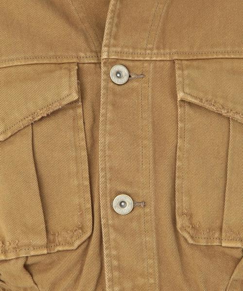 Another Edition（アナザーエディション）の「ショートブルゾン（デニムジャケット・レディース・ベージュ/コバルトブルー・MEDIUM/SMALL）」の21枚目の写真