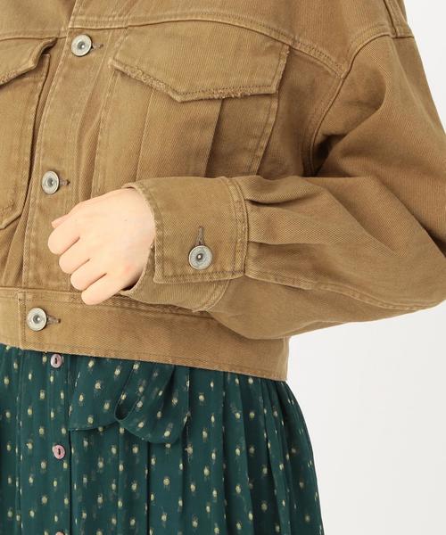 Another Edition（アナザーエディション）の「ショートブルゾン（デニムジャケット・レディース・ベージュ/コバルトブルー・MEDIUM/SMALL）」の22枚目の写真