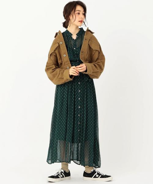 Another Edition（アナザーエディション）の「ショートブルゾン（デニムジャケット・レディース・ベージュ/コバルトブルー・MEDIUM/SMALL）」の15枚目の写真