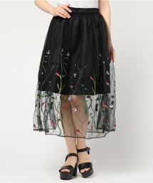 WEGO | WEGO/刺繍チュールロングスカート(スカート)