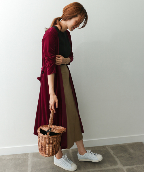 URBAN RESEARCH DOORS（アーバンリサーチドアーズ）の「【店舗振り分け】ベロアガウン∴（カーディガン/ボレロ・レディース・ボルドー/ネイビー・ONE）」の20枚目の写真