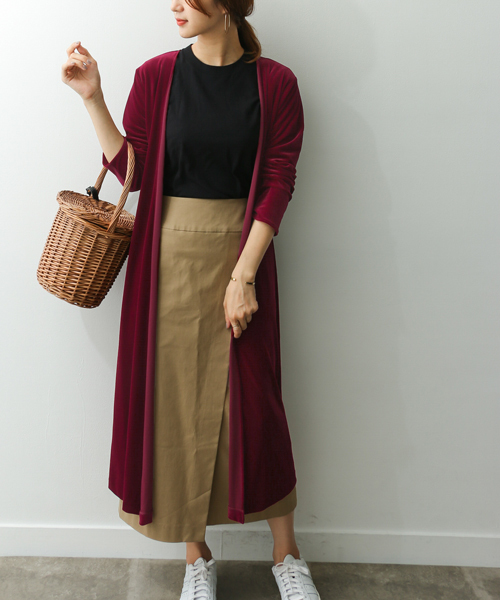 URBAN RESEARCH DOORS（アーバンリサーチドアーズ）の「【店舗振り分け】ベロアガウン∴（カーディガン/ボレロ・レディース・ボルドー/ネイビー・ONE）」の21枚目の写真