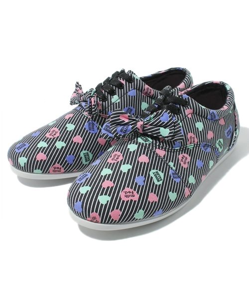 MILKFED.（ミルクフェド）の「M&H STUDY SNEAKERS 　（スニーカー・レディース・ブラック/レッド・23cm/24cm/25cm）」の2枚目の写真