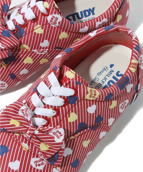 MILKFED.（ミルクフェド）の「M&H STUDY SNEAKERS 　（スニーカー・レディース・ブラック/レッド・23cm/24cm/25cm）」の7枚目の写真