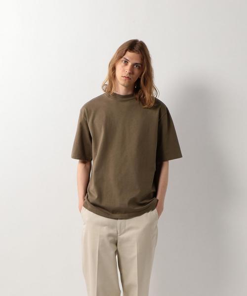 Steven Alan(スティーブンアラン)の「<Steven Alan> HI-DENS SHORT MOCK SS CUTSEW/カットソー ◆(Tシャツ/カットソー・メンズ・ホワイト/モカ/ダークグリーン・SMALL/X-LARGE/MEDIUM/LARGE)」の1枚目の写真