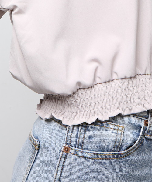 natural couture（ナチュラルクチュール）の「ボリューム袖シャツブルゾン（ブルゾン・レディース・ブラック/グレイッシュベージュ/カーキ・FREE）」の11枚目の写真