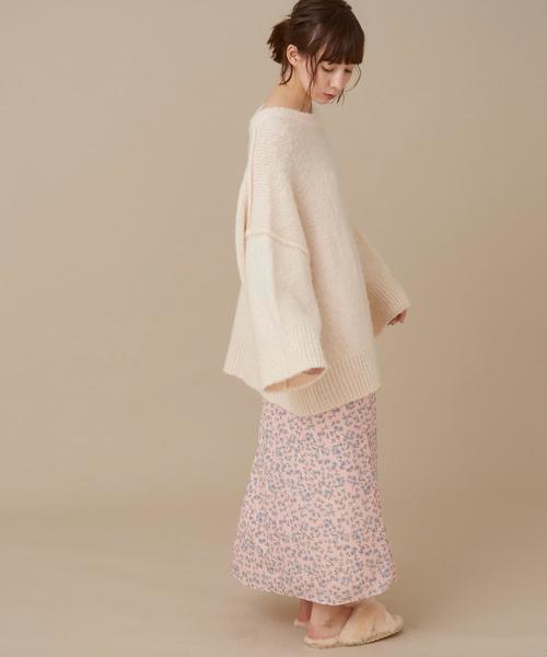 Another Edition(アナザーエディション)の「デシンプリントスカート(スカート・レディース・ベージュ/ネイビー/ピンク・FREE)」の14枚目の写真