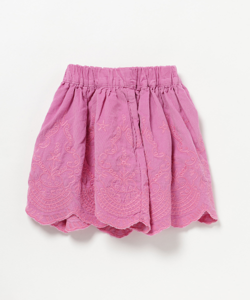 RUGGEDWORKS（ラゲッドワークス）の「シャツコール刺繍スカート（スカート・キッズ・ピンク/キャメル・120cm/100cm/130cm/80ｃｍ/90cm/110cm/140cm）」の4枚目の写真