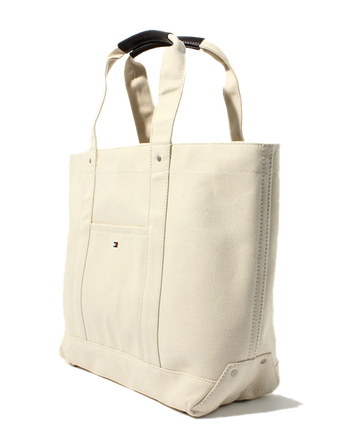 TOMMY HILFIGER（トミーヒルフィガー）の「EMBROIDERY TOTE BAG（トートバッグ・レディース・オフホワイト・FREE）」の2枚目の写真
