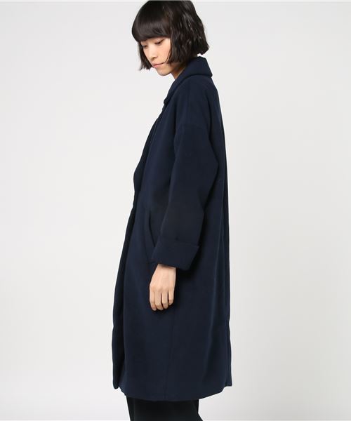 KOBE LETTUCE（コウベレタス）の「フェイクウール素材☆ダブルボタンチェスターコート（チェスターコート・レディース・ピンクベージュ/ボルドー/キャメル/ゴールド/ネイビー/チャコールグレー・FREE）」の10枚目の写真