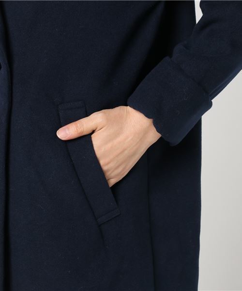 KOBE LETTUCE（コウベレタス）の「フェイクウール素材☆ダブルボタンチェスターコート（チェスターコート・レディース・ピンクベージュ/ボルドー/キャメル/ゴールド/ネイビー/チャコールグレー・FREE）」の7枚目の写真