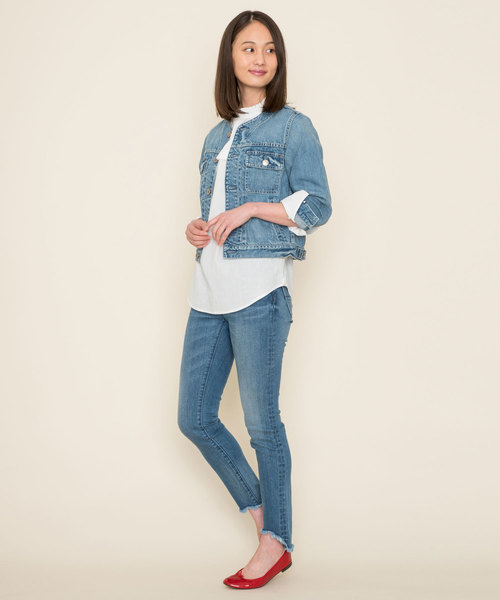 Moname(モナーム)の「アンクルスキニー デニムパンツ EMA(エマ)(デニムパンツ・レディース・ブルー・24inch/25inch/23inch/26inch/27inch)」の4枚目の写真