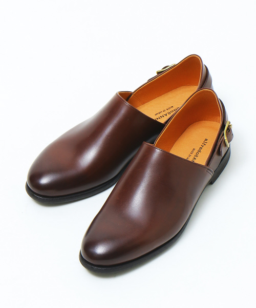 alfredoBANNISTER(アルフレッドバニスター)の「バックベルトスリッポン(ドレスシューズ・メンズ・ブラック/ダークブラウン/ブラック系その他・40/41/42/43/39/44)」の1枚目の写真