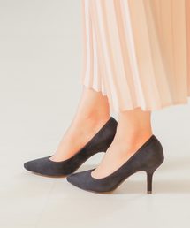 美脚魅せ ポインテッドトゥ 8cmヒール パンプス