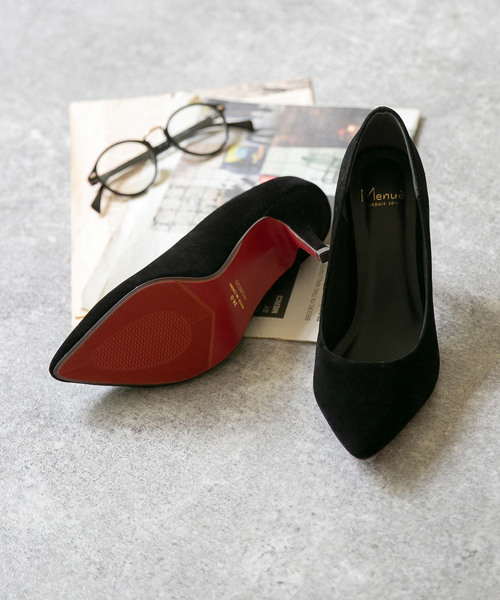 menue（メヌエ）の「美脚魅せ ポインテッドトゥ 8cmヒール パンプス（パンプス・レディース・ガンメタ/ピンク/ライトグレー/コーラルピンク/レッド/コバルトブルー/ブラック/アッシュグレー/ブラウン/ネイビー/マスタード/パイソン/グリーン/その他/ブラック系その他2/アイボリー/グレー系その他/レッド系その他/ブラック系その他3/ブラック系その他4/レオパード/ホワイト系その他3/ラメ/ゴールド/ブラック系その他5/ブラック系その他7/シルバー/ブラック系その他6/ホワイト系その他/グレイッシュベージュ/ベージュ系その他/ホワイト系その他2・24.0cm/21.0cm/25.5cm/21.5cm/26.5cm/23.5cm/24.5cm/26.0cm/22.0cm/23.0cm/25.0cm/22.5cm/27.0cm）」の9枚目の写真
