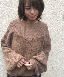 apres jour | ボアビスチェ袖ボリュームニット【ZOZOTOWN限定アイテム】(ニット/セーター)