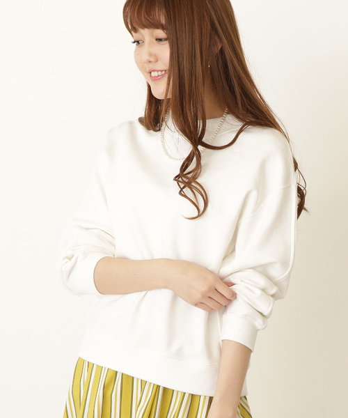 N.（N. Natural Beauty Basic）（エヌエヌナチュラルビューティーベーシック）の「◆スウェットプルオーバー（スウェット・レディース・ホワイト/ベージュ/パープル・MEDIUM）」の2枚目の写真