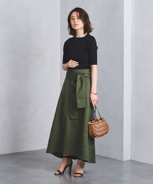 UNITED ARROWS（ユナイテッドアローズ）の「＜SACRA（サクラ）＞ベルト フレアスカート（スカート・レディース・オフホワイト/オリーブ・38/36）」の11枚目の写真