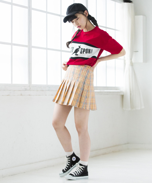 WEGO(ウィゴー)の「WEGO/チェックプリーツミニスカート(スカート・レディース・ライトグレー/サックスブルー/ピンク/ベージュ・MEDIUM/SMALL)」の18枚目の写真