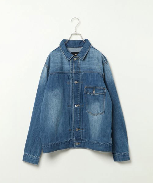 VENCEEXCHANGE（ヴァンスエクスチェンジ）の「デニムGジャン（デニムジャケット・メンズ・ダークブルー・M/L）」の6枚目の写真