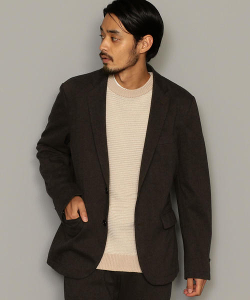 green label relaxing（グリーンレーベルリラクシング）の「NM◆ウールライクフリーリッチ2B M68 ジャケット（テーラードジャケット・メンズ・ダークグレー/ネイビー/ダークブラウン・XL/L/XS/XXL/M/S）」の2枚目の写真