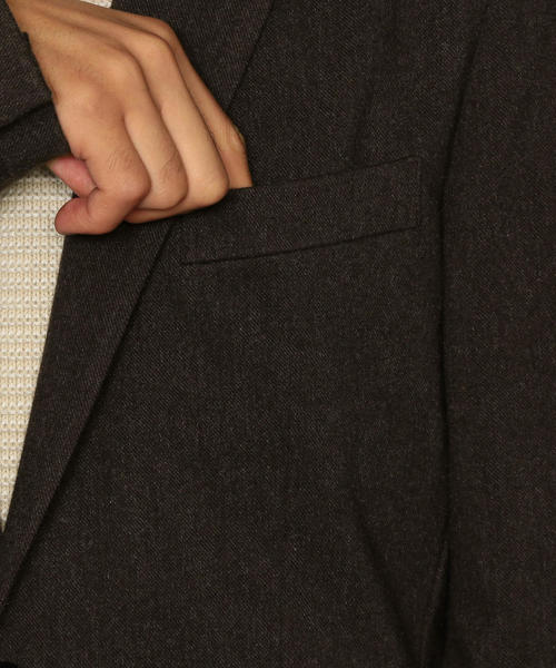 green label relaxing（グリーンレーベルリラクシング）の「NM◆ウールライクフリーリッチ2B M68 ジャケット（テーラードジャケット・メンズ・ダークグレー/ネイビー/ダークブラウン・XL/L/XS/XXL/M/S）」の17枚目の写真