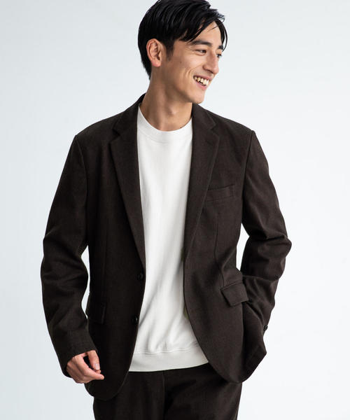 green label relaxing（グリーンレーベルリラクシング）の「NM◆ウールライクフリーリッチ2B M68 ジャケット（テーラードジャケット・メンズ・ダークグレー/ネイビー/ダークブラウン・XL/L/XS/XXL/M/S）」の14枚目の写真