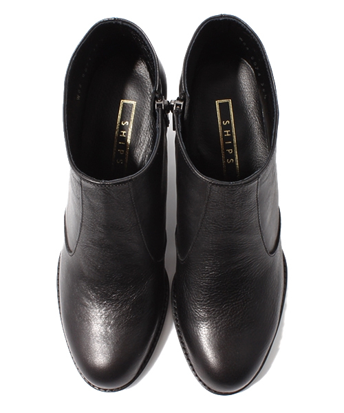 SHIPS for women（シップスフォーウィメン）の「サイド ジップ レザー ブーティ◇（ブーティ・レディース・ブラック/カーキ/ピンクベージュ・36.5/36/37/37.5/38）」の12枚目の写真