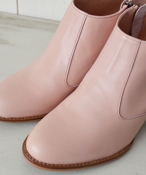 SHIPS for women（シップスフォーウィメン）の「サイド ジップ レザー ブーティ◇（ブーティ・レディース・ブラック/カーキ/ピンクベージュ・36.5/36/37/37.5/38）」の13枚目の写真
