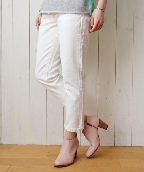 SHIPS for women（シップスフォーウィメン）の「サイド ジップ レザー ブーティ◇（ブーティ・レディース・ブラック/カーキ/ピンクベージュ・36.5/36/37/37.5/38）」の14枚目の写真