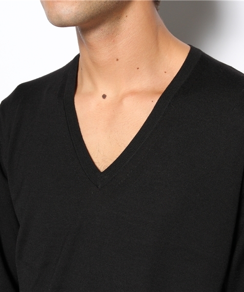 EDIFICE(エディフィス)の「◇16GG Vネックプルオーバー(ニット/セーター・メンズ・グリーン/オレンジ/ボルドー/ブルー系その他/ネイビー/チャコールグレー/ホワイト/ブラック・46/50/48/44)」の12枚目の写真